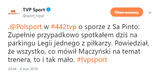 Piłkarz Legii SKOMENTOWAŁ ostre słowa Mączyńskiego